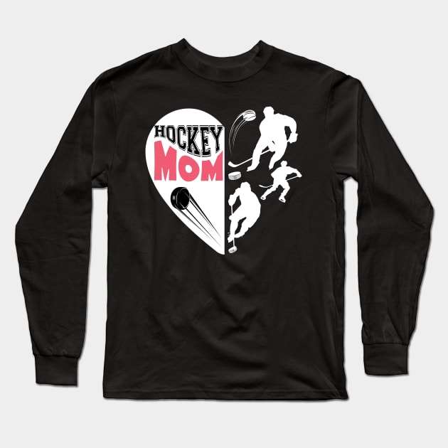 Womens Mens Love Playing Hockey Gift for hockey mom dad best hockey player Long Sleeve T-Shirt by BoogieCreates